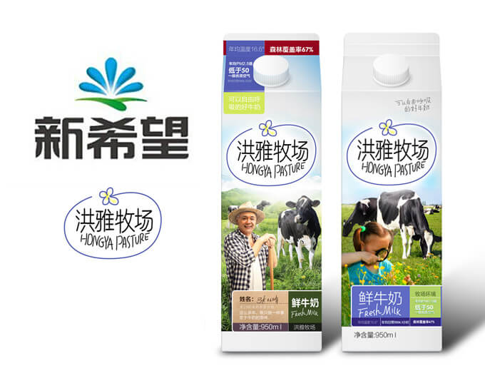 新希望包裝設計,牛奶包裝設計,利樂裝包裝設計,新希望產品包裝設計